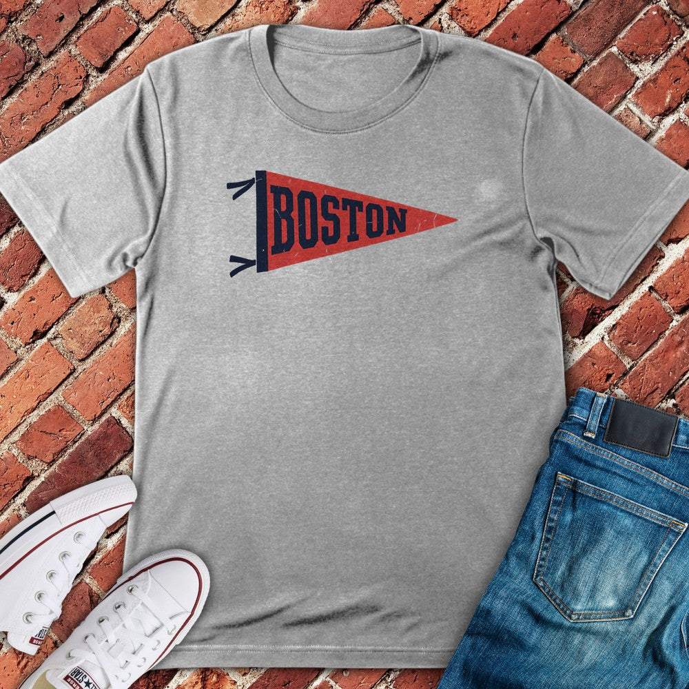 Boston Pennant T-Shirt - Sport Grey