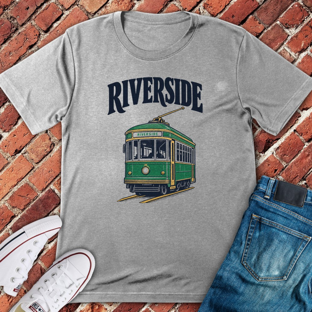 Green Trolley T-Shirt - Sport Grey