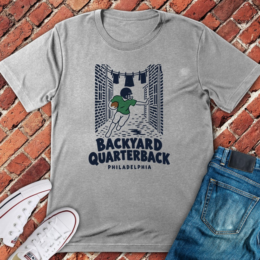 Backyard Quarterback T-Shirt - Sport Grey