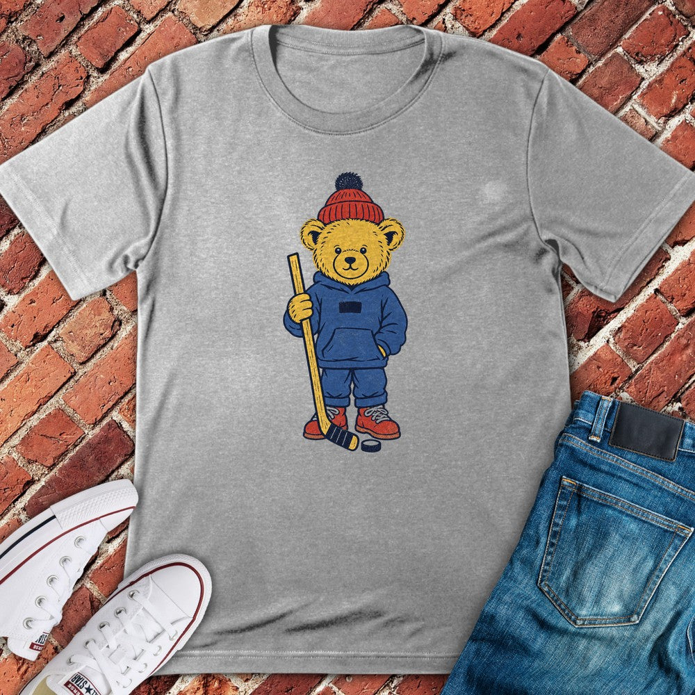 Hockey Teddy T-Shirt - Sport Grey