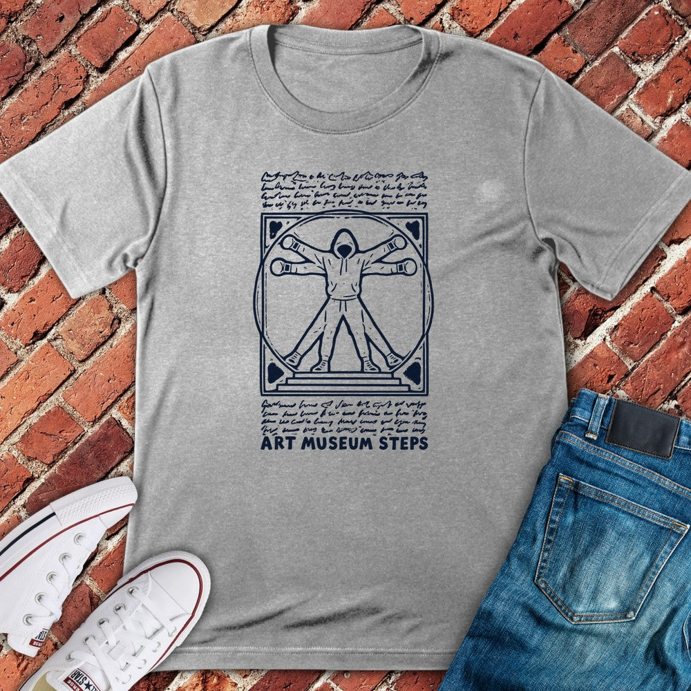 Vitruvian Boxer T-Shirt - Sport Grey