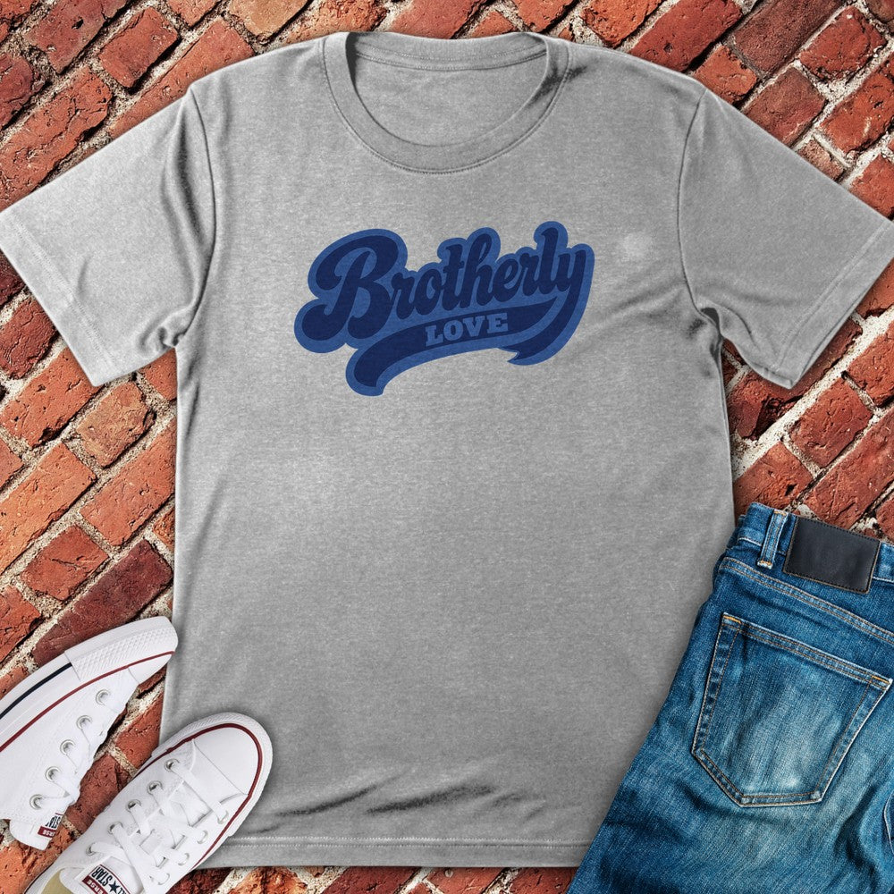 Brotherly Script T-Shirt - Sport Grey