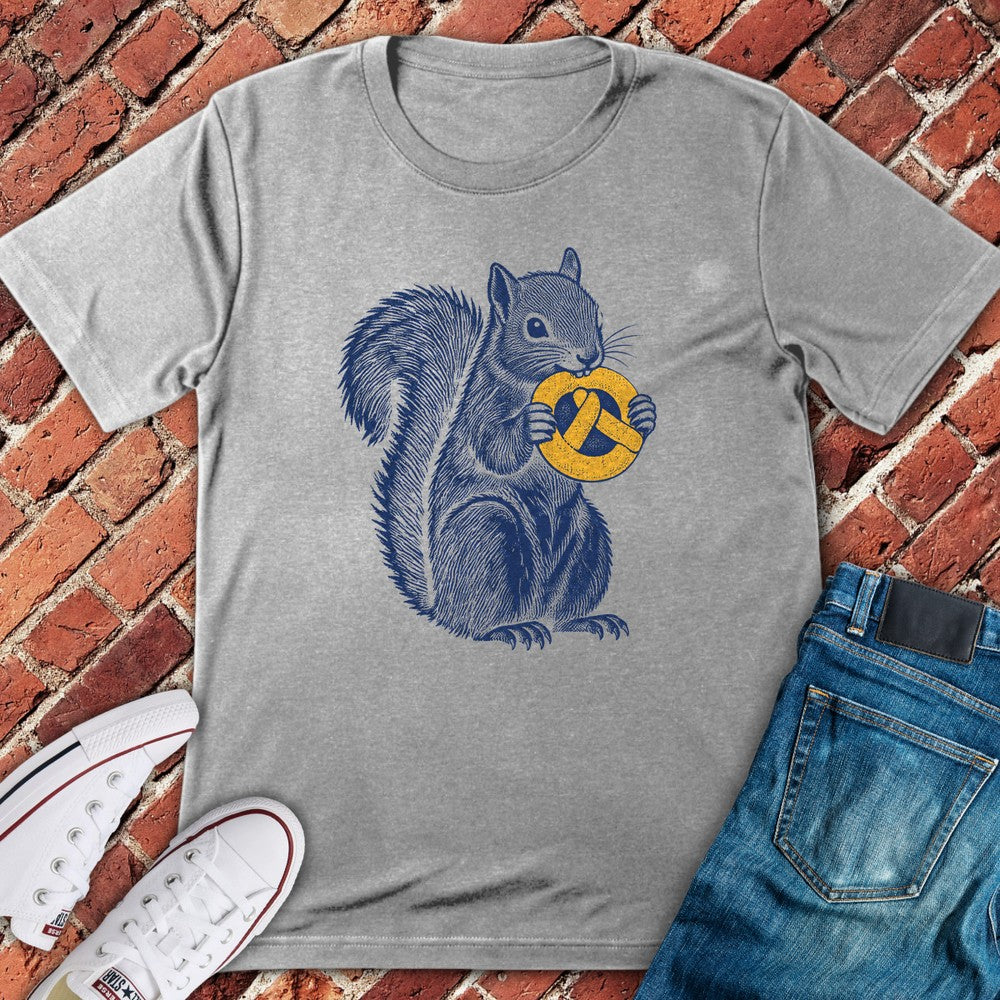 Pretzel Squirrel T-Shirt - Sport Grey