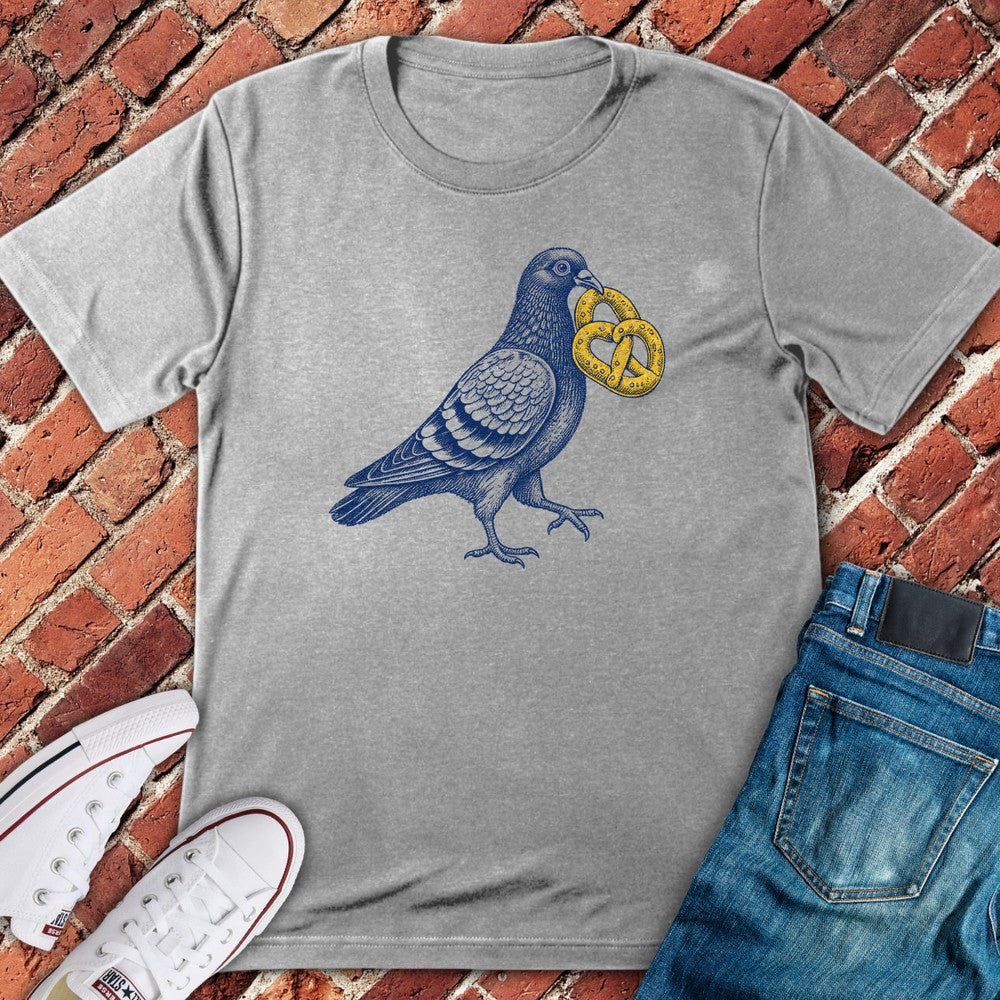 Pretzel Pigeon T-Shirt - Sport Grey