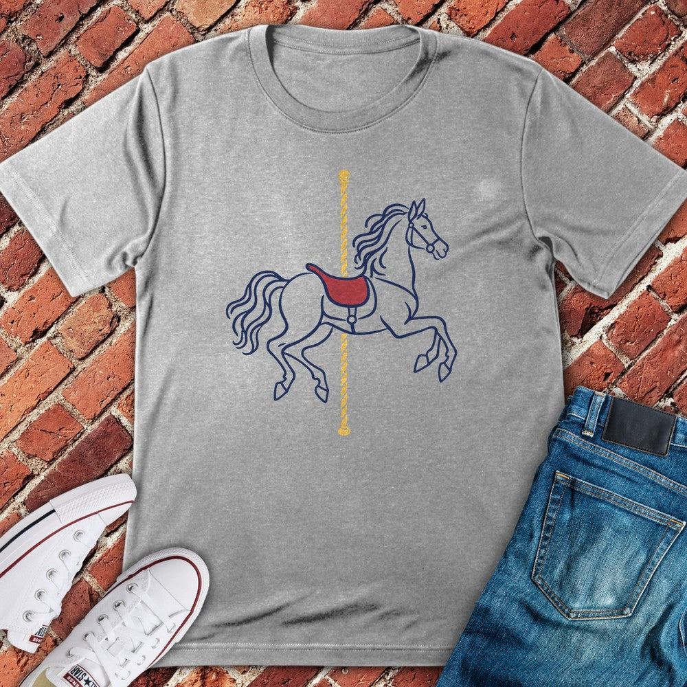 Carousel Horse T-Shirt - Sport Grey