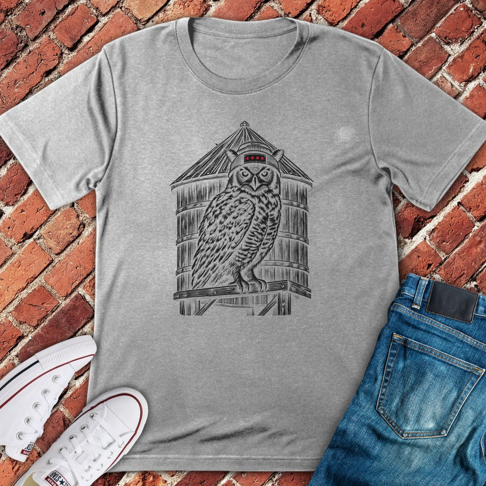 Beanie Owl T-Shirt - Sport Grey