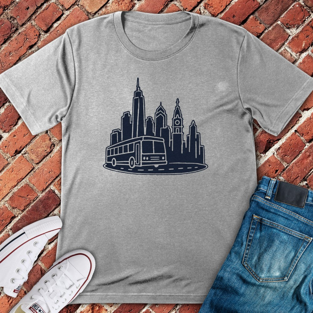 Skyline Bus T-Shirt - Sport Grey