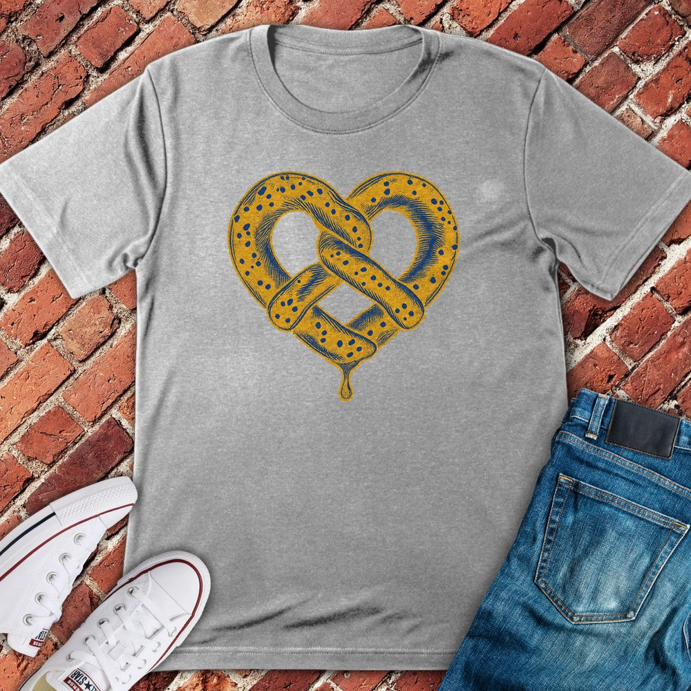 Pretzel Heart T-Shirt - Sport Grey