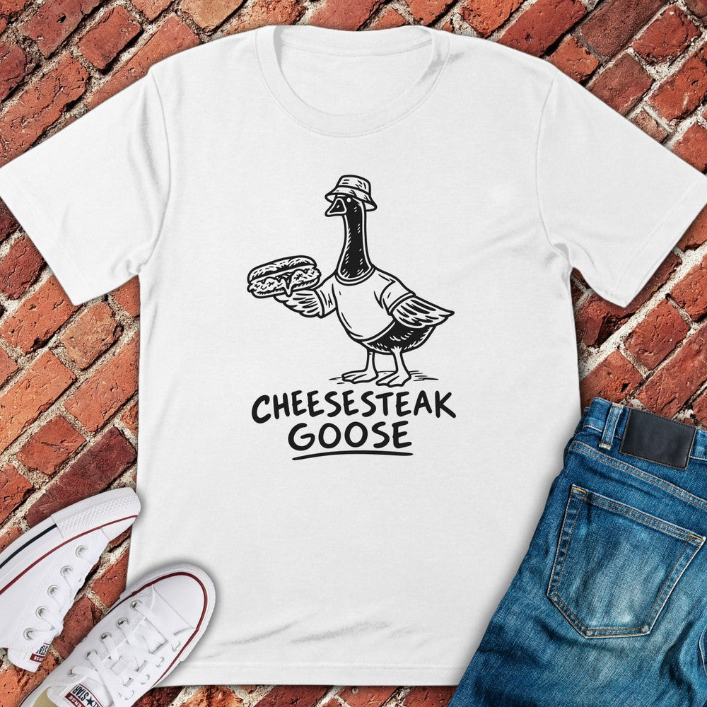 Cheesesteak Goose T-Shirt - White
