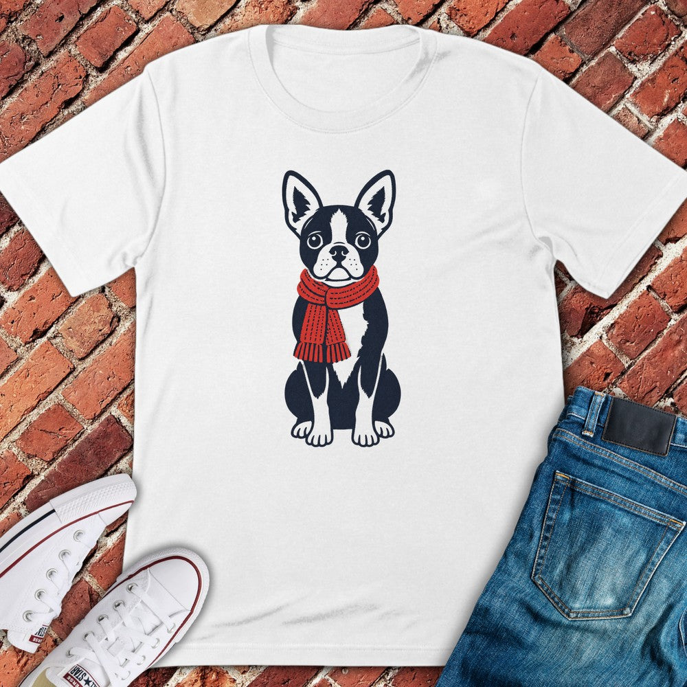 Scarf Terrier T-Shirt - White