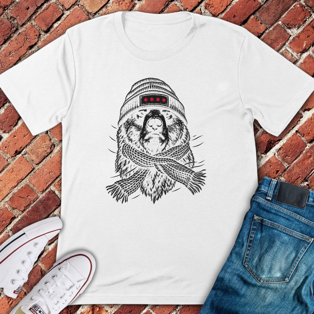 Scarf Bear T-Shirt - White