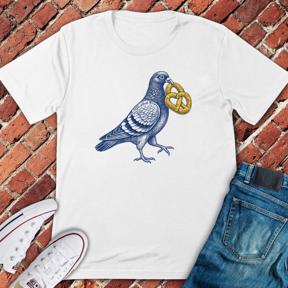 Pretzel Pigeon T-Shirt - White