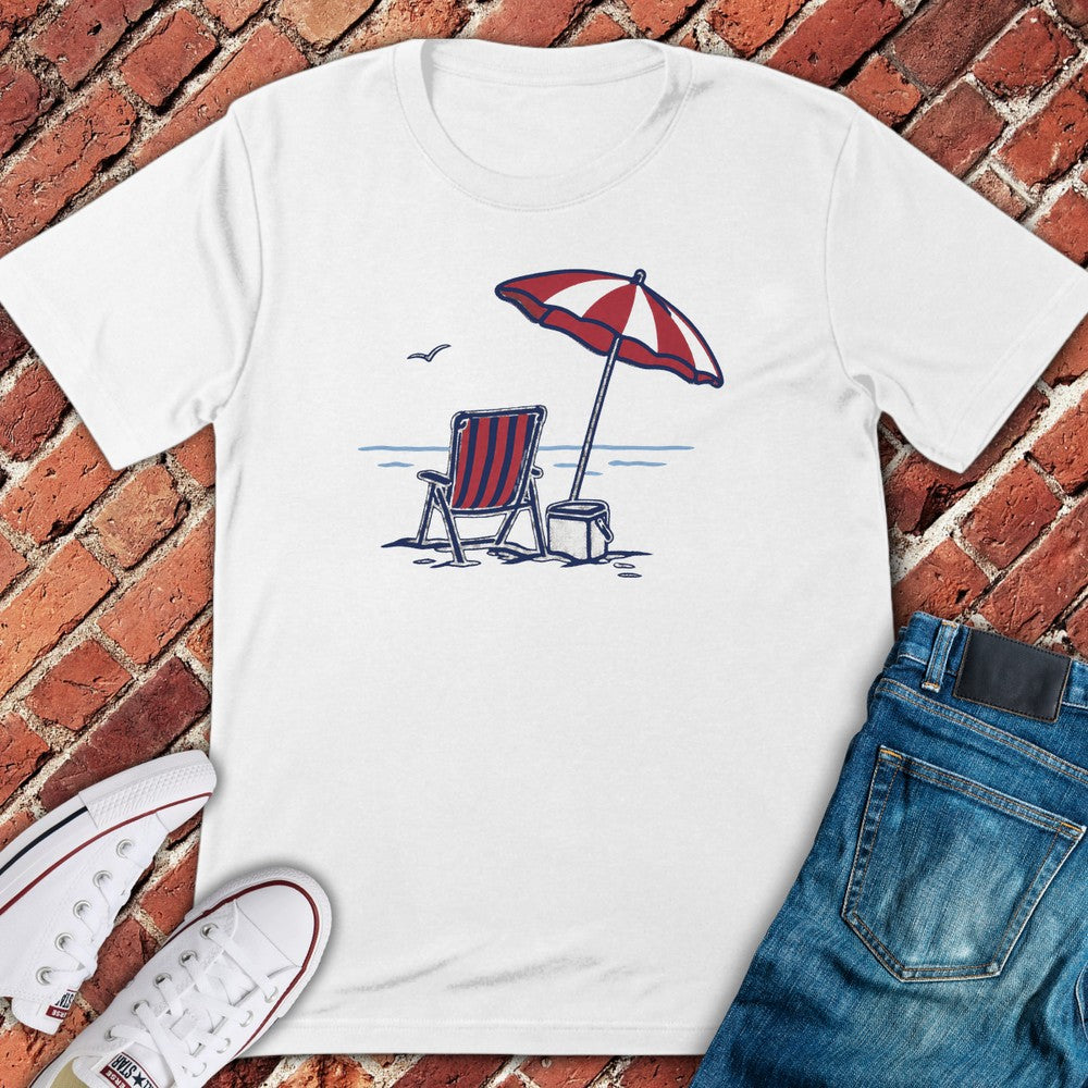 Beach Chair T-Shirt - White